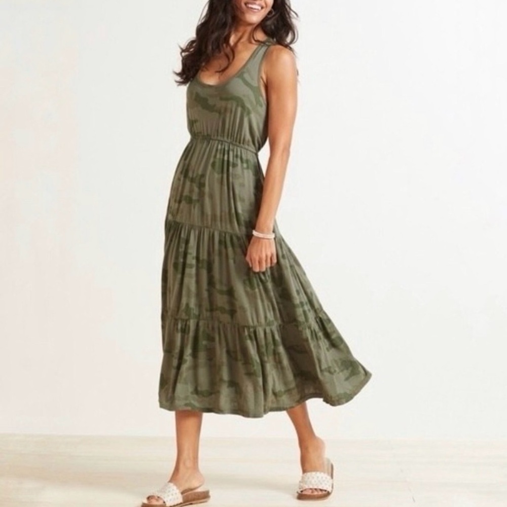 Sundry The Malibu Midi Dress in Camo